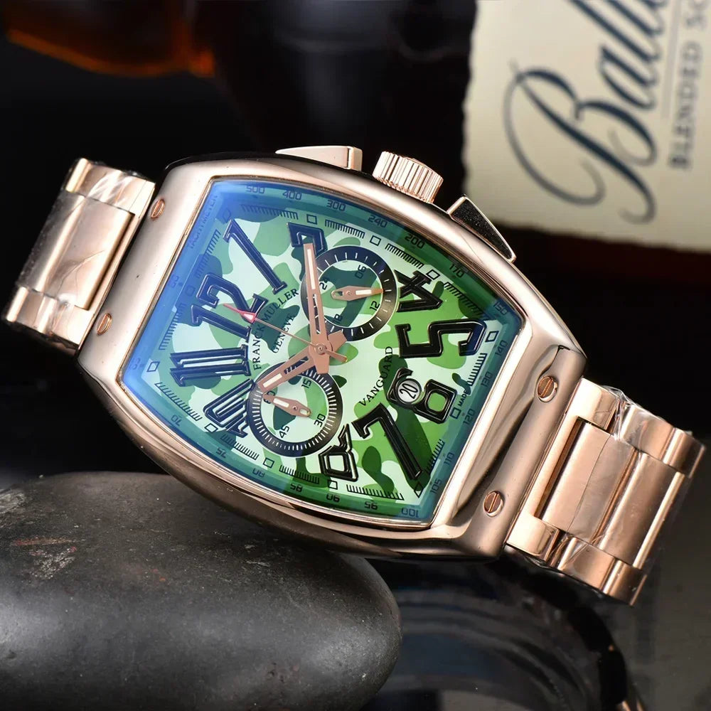 Franck Muller Geneva Men's Chronograph Watch – Luxury Multifunction Business & Sports Timepiece