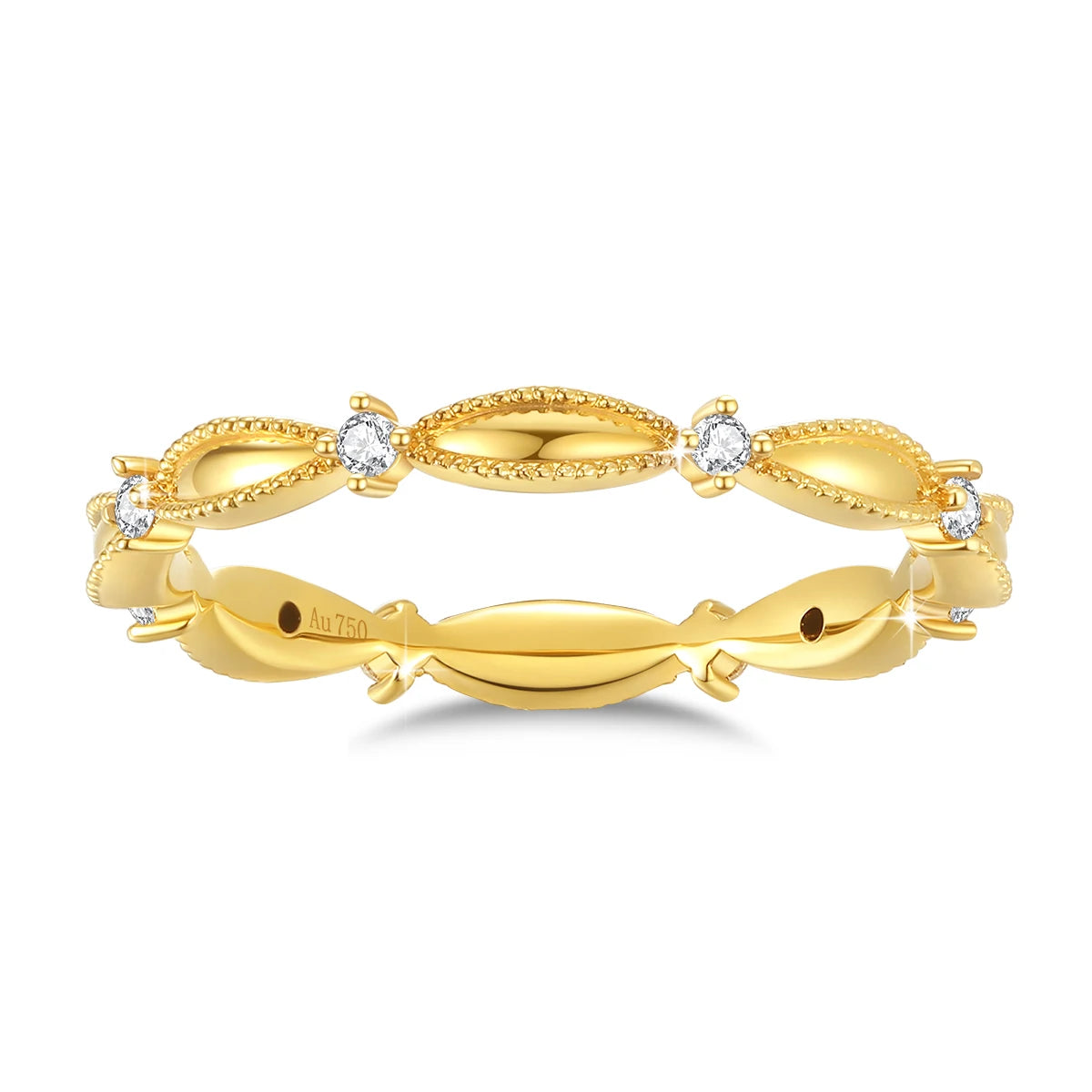 Dazzle Dime® 18K Solid Gold Moissanite Ring | AU750 Certified | Classic Wedding & Anniversary Jewelry