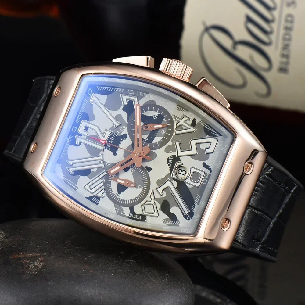 Franck Muller Geneva Men's Chronograph Watch – Luxury Multifunction Business & Sports Timepiece