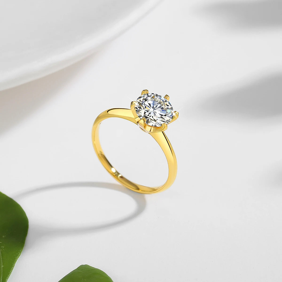 2Ct 1Ct VVS1 Moissanite Ring 18K Gold 100% Genuine for Women Wedding Anniversary Engagement Wedding Gift Fine Jewelry
