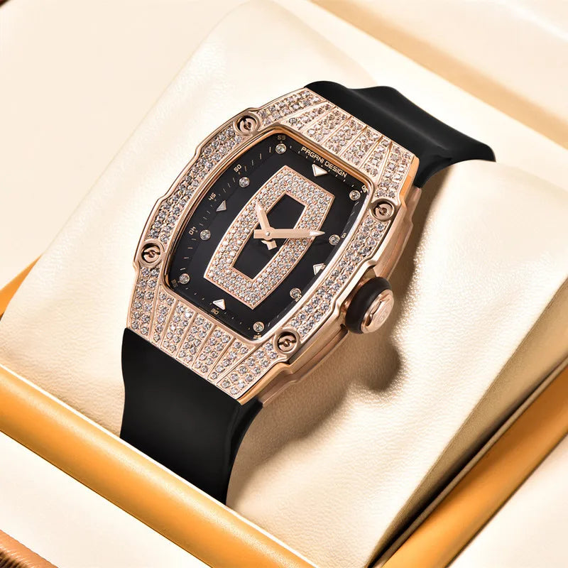 Reloj Mujer Diamond Watch for Women Luxury Silver Rose Gold Quartz Wrist Watch Relogio Feminino