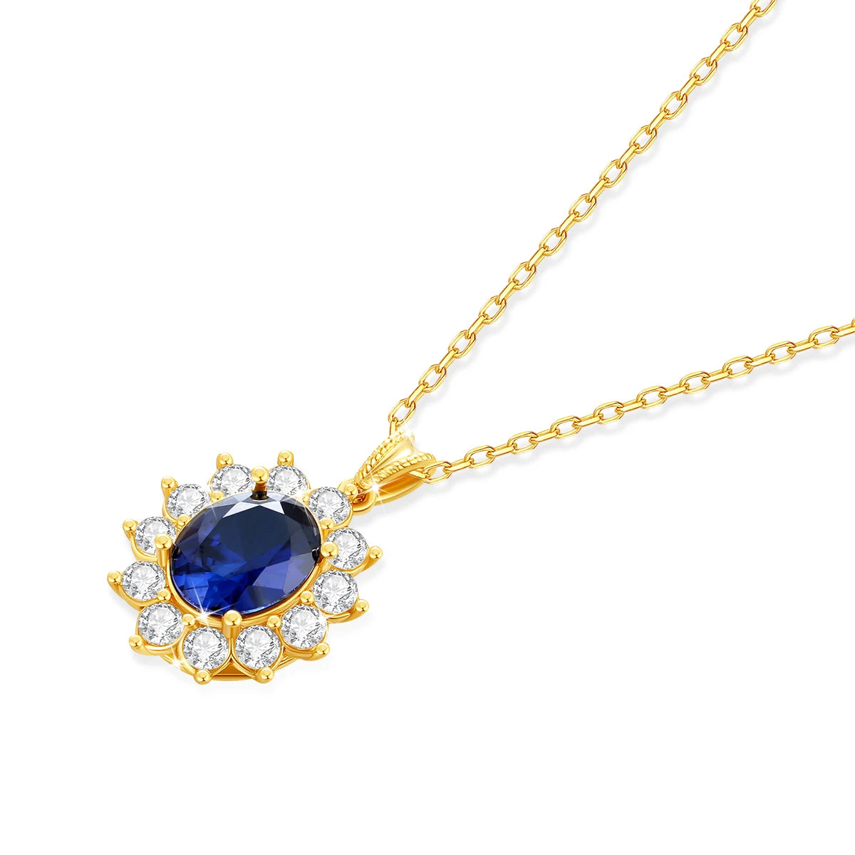 Dazzle Dime® 18K Gold Sapphire Pendant | Inspired by Princess Diana’s Iconic Necklace