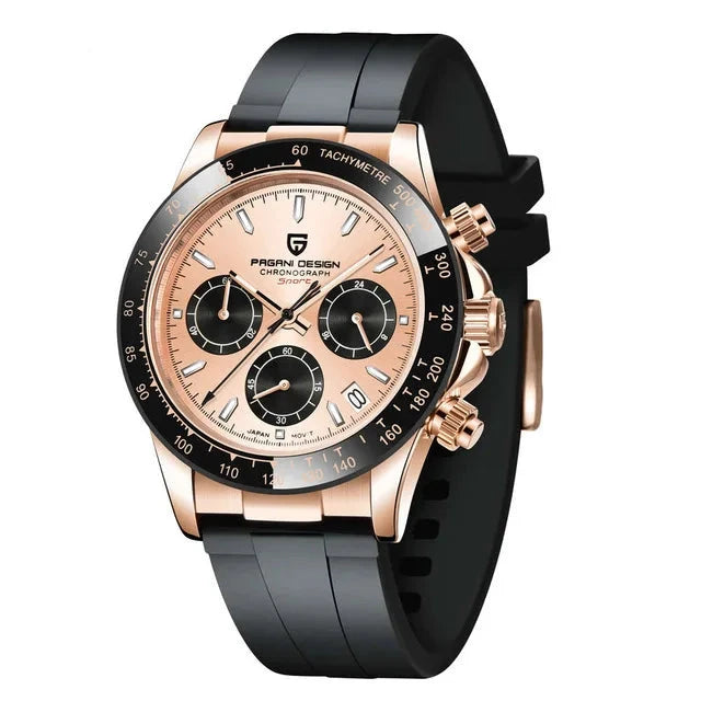 40MM V2 Men’s Retro Chronograph Quartz Watch – Sapphire Stainless Steel Waterproof Design