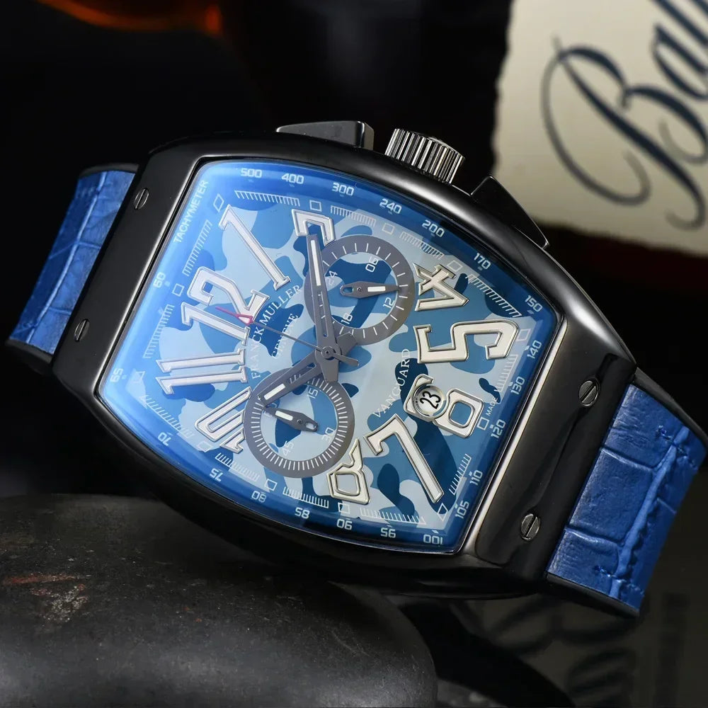 Franck Muller Geneva Men's Chronograph Watch – Luxury Multifunction Business & Sports Timepiece