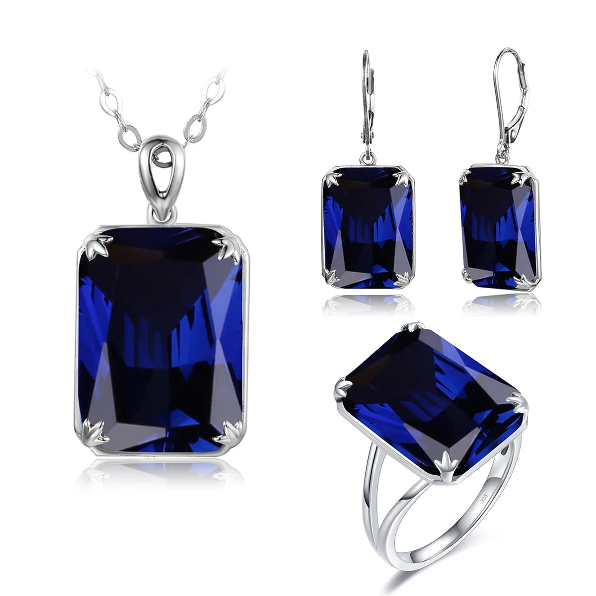 Dazzle Dime® Vintage Ruby Jewelry Set – 925 Sterling Silver Gold-Plated Necklace, Earrings, and Ring