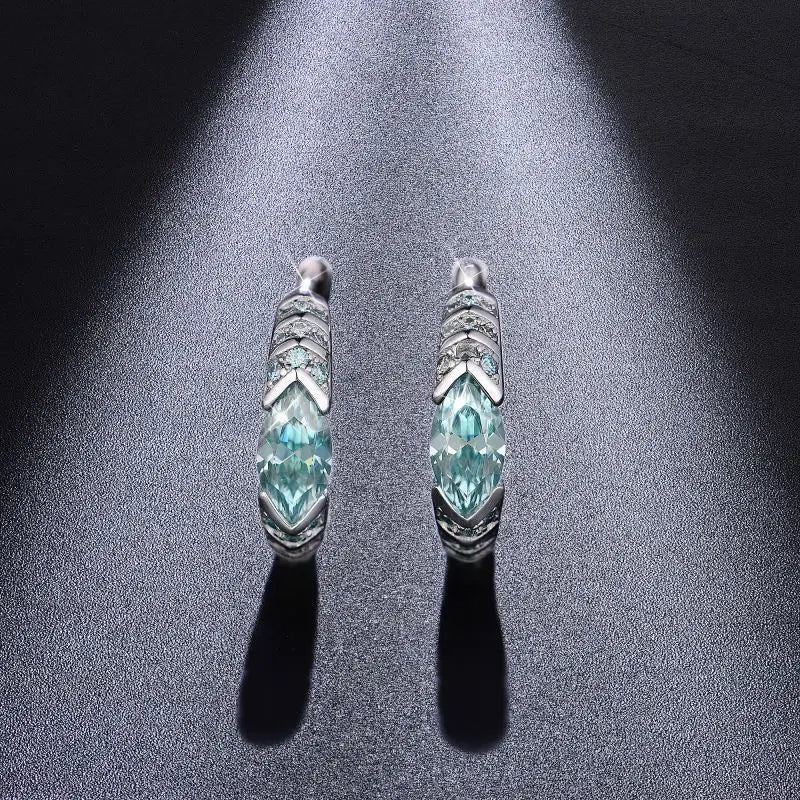 Dazzle Dime® Moissanite Hoop Earrings | 1CT Full Moissanite, 925 Sterling Silver | Hypoallergenic & Trendy Jewelry