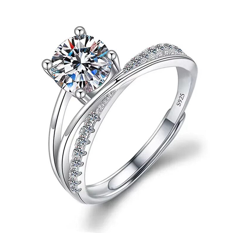 Dazzle Dime® Fine Jewelry Collection with 1CT Lab-Grown Diamonds in 925 Sterling Silver – White Gold Clad DAZZLE DIME®
