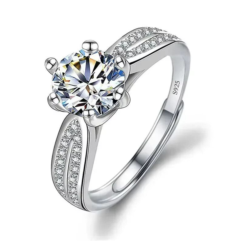 Dazzle Dime® Fine Jewelry Collection with 1CT Lab-Grown Diamonds in 925 Sterling Silver – White Gold Clad DAZZLE DIME®