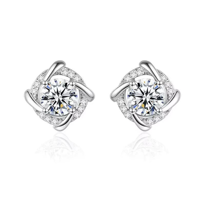 Dazzle Dime® Fine Jewelry Collection with 1CT Lab-Grown Diamonds in 925 Sterling Silver – White Gold Clad DAZZLE DIME®