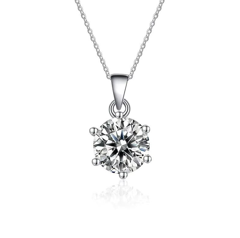 Dazzle Dime® Fine Diamond Necklace Collection with 1CT Lab-Grown Diamonds in 925 Sterling Silver – White Gold Clad DAZZLE DIME®