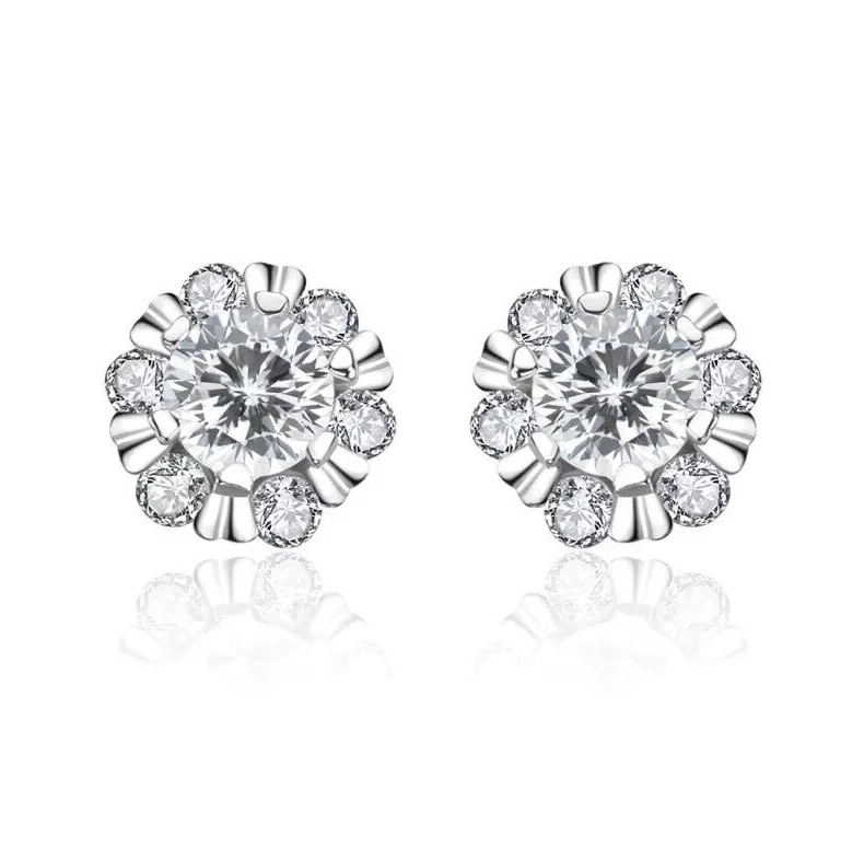 Dazzle Dime® Fine Jewelry Collection with 1CT Lab-Grown Diamonds in 925 Sterling Silver – White Gold Clad DAZZLE DIME®