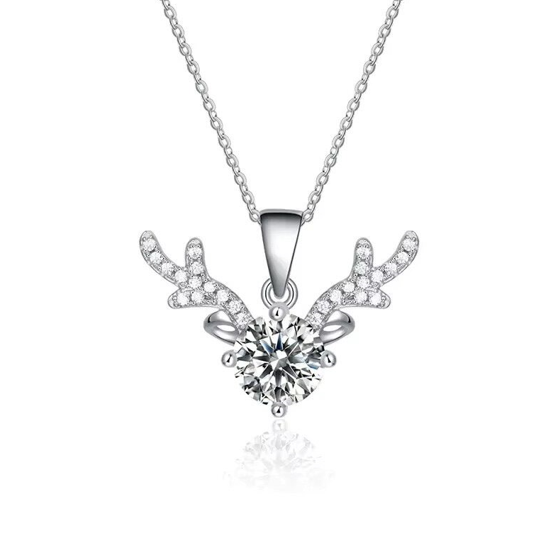 Dazzle Dime® Fine Diamond Necklace Collection with 1CT Lab-Grown Diamonds in 925 Sterling Silver – White Gold Clad DAZZLE DIME®