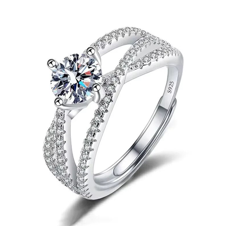 Dazzle Dime® Fine Jewelry Collection with 1CT Lab-Grown Diamonds in 925 Sterling Silver – White Gold Clad DAZZLE DIME®