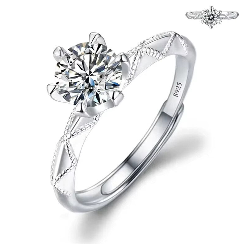Dazzle Dime® Fine Jewelry Collection with 1CT Lab-Grown Diamonds in 925 Sterling Silver – White Gold Clad DAZZLE DIME®