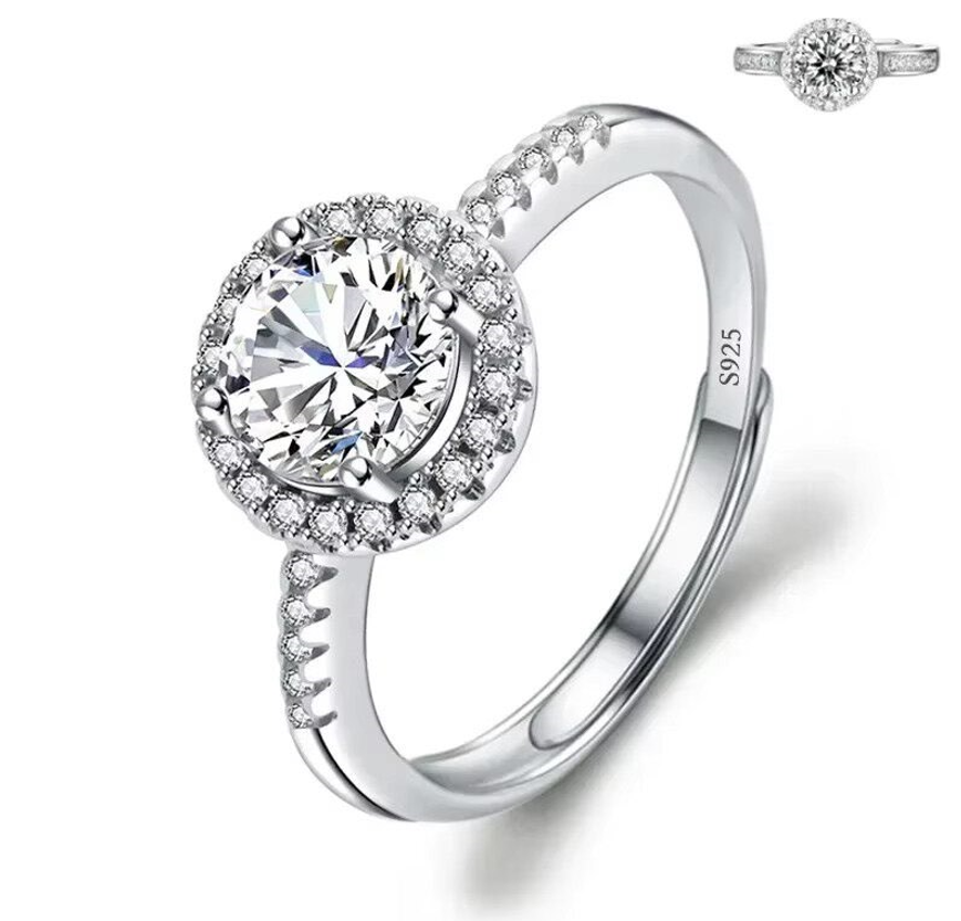Dazzle Dime® Fine Jewelry Collection with 1CT Lab-Grown Diamonds in 925 Sterling Silver – White Gold Clad DAZZLE DIME®