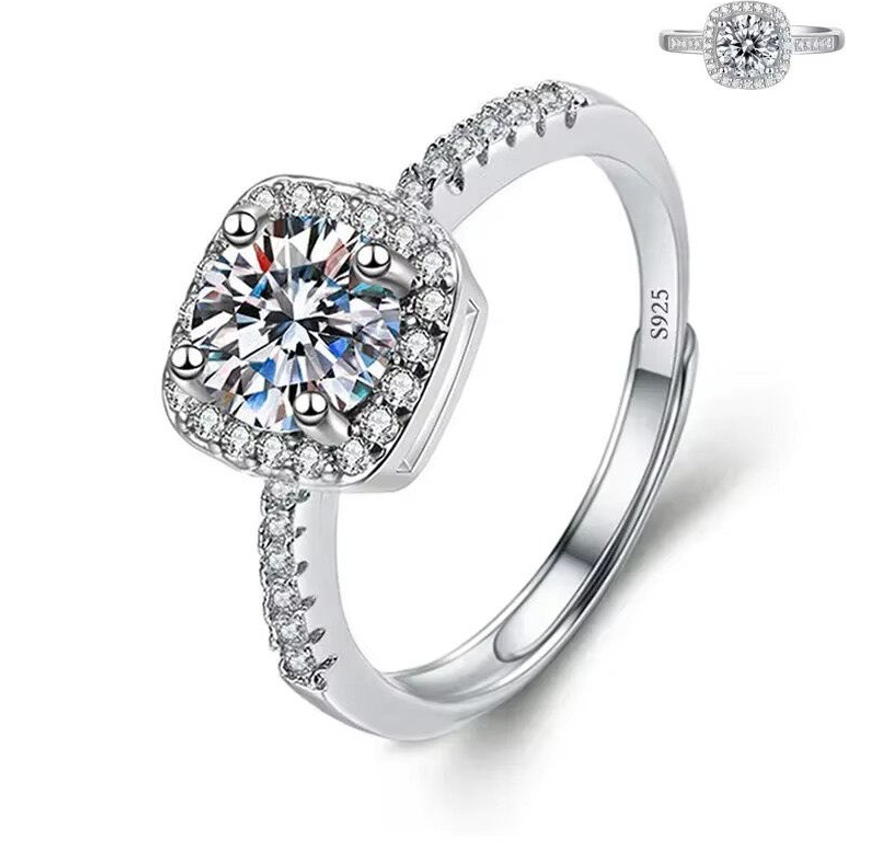 Dazzle Dime® Fine Jewelry Collection with 1CT Lab-Grown Diamonds in 925 Sterling Silver – White Gold Clad DAZZLE DIME®