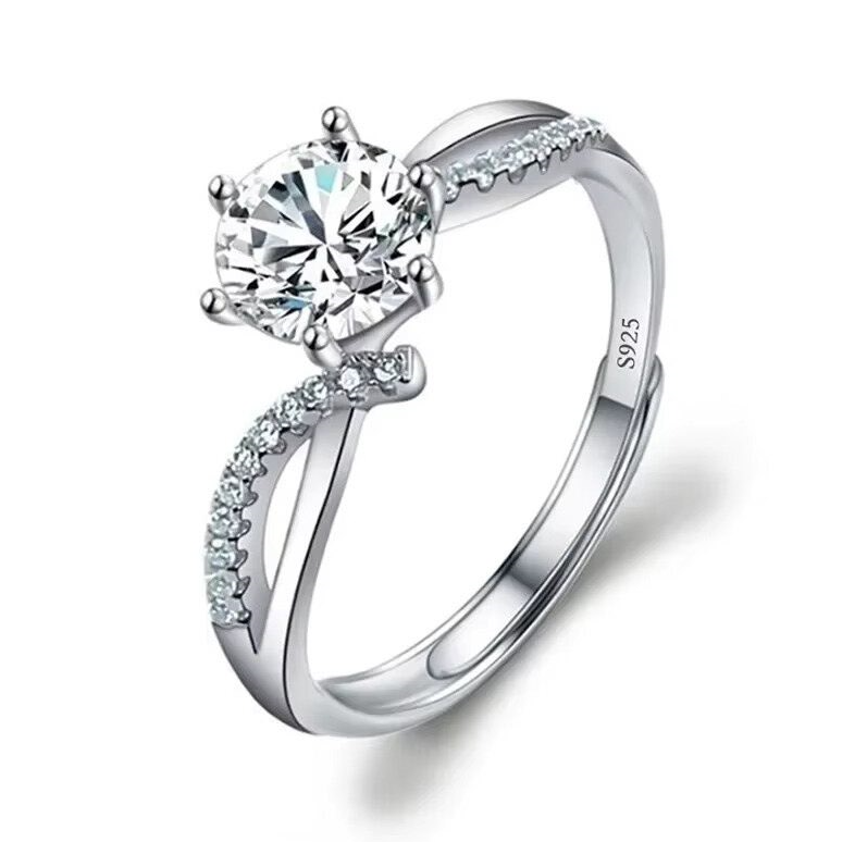 Dazzle Dime® Fine Jewelry Collection with 1CT Lab-Grown Diamonds in 925 Sterling Silver – White Gold Clad DAZZLE DIME®