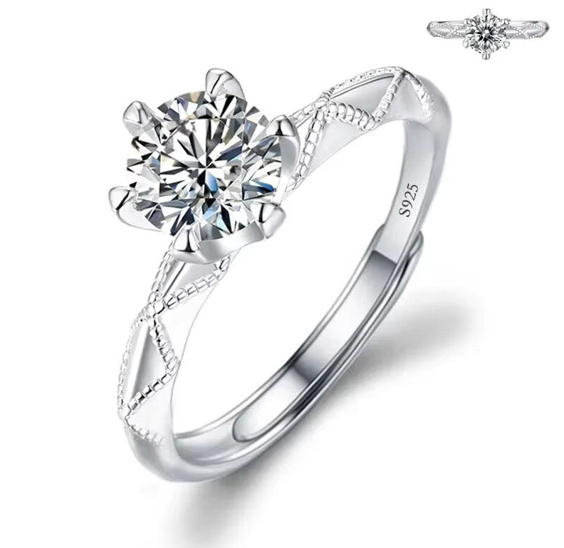 Dazzle Dime® Fine Jewelry Collection with 1CT Lab-Grown Diamonds in 925 Sterling Silver – White Gold Clad DAZZLE DIME®