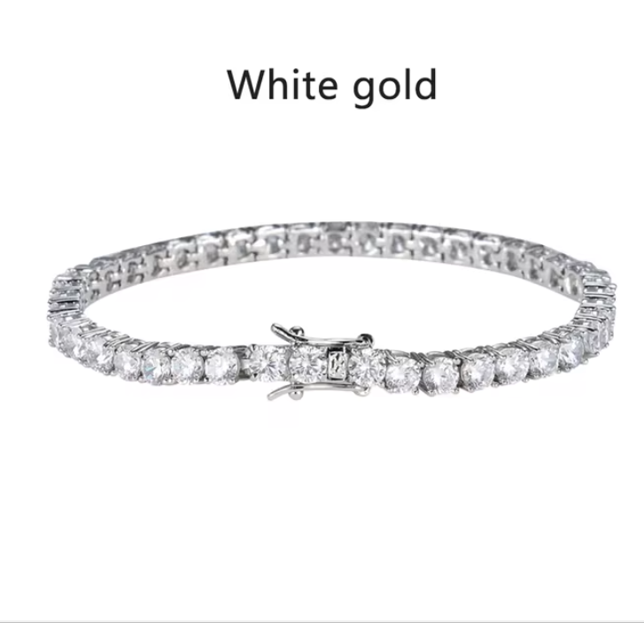 Dazzling Dazzle Dime 18K Gold Moissanite Bracelet S925 Sterling Silver Base, 18k Gold Plated DAZZLE DIME™