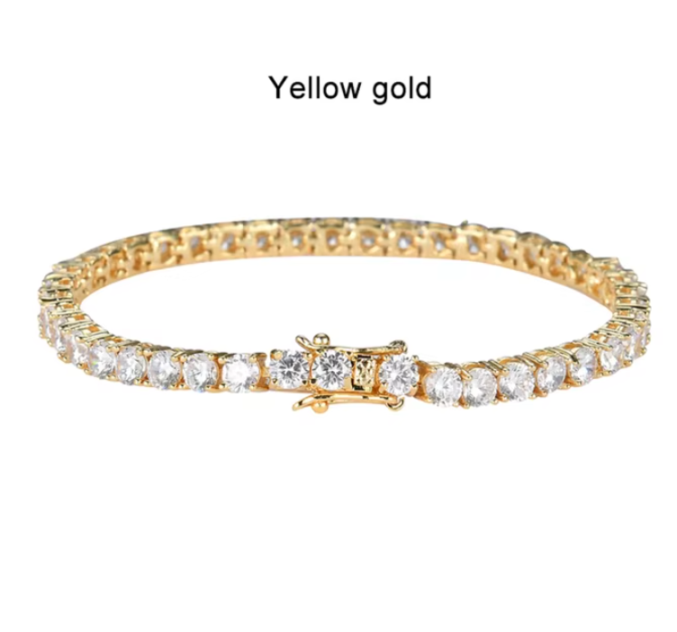 Dazzling Dazzle Dime 18K Gold Moissanite Bracelet S925 Sterling Silver Base, 18k Gold Plated DAZZLE DIME™
