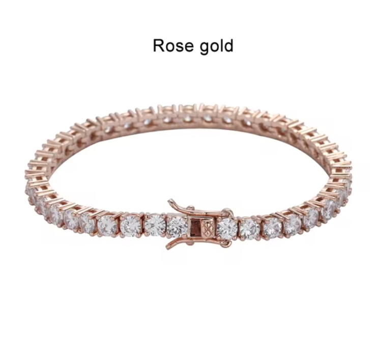 Dazzling Dazzle Dime 18K Gold Moissanite Bracelet S925 Sterling Silver Base, 18k Gold Plated DAZZLE DIME™
