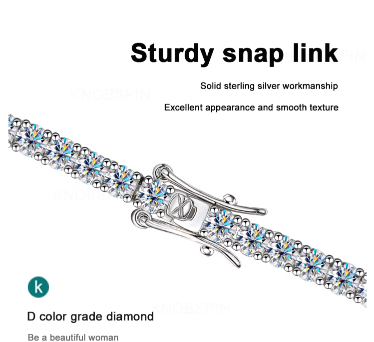 Dazzling Dazzle Dime 18K Gold Moissanite Bracelet S925 Sterling Silver Base, 18k Gold Plated DAZZLE DIME™
