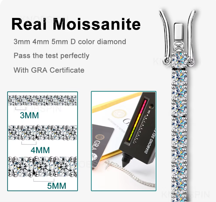 Dazzling Dazzle Dime 18K Gold Moissanite Bracelet S925 Sterling Silver Base, 18k Gold Plated DAZZLE DIME™
