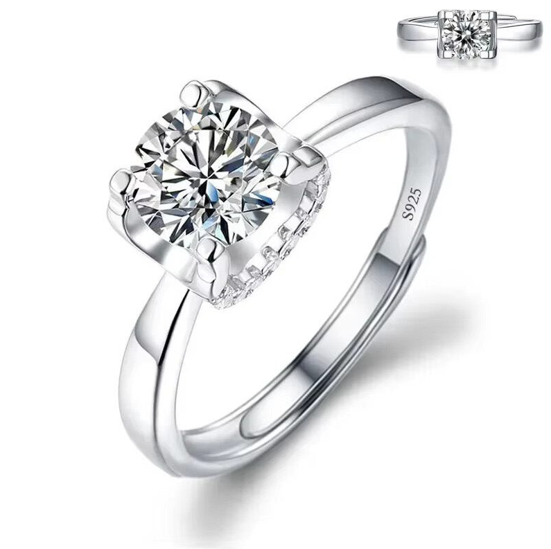Dazzle Dime® Fine Jewelry Collection with 1CT Lab-Grown Diamonds in 925 Sterling Silver – White Gold Clad DAZZLE DIME®