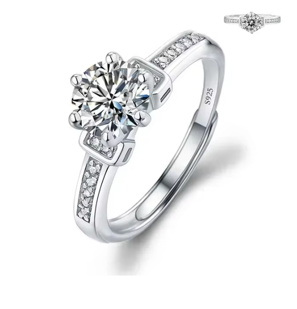 Dazzle Dime® Fine Jewelry Collection with 1CT Lab-Grown Diamonds in 925 Sterling Silver – White Gold Clad DAZZLE DIME®