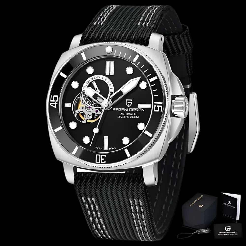 PAGANI DESIGN 2024 Sports Men's Mechanical Watch | 200M Waterproof Automatic Timepiece with Sapphire Crystal