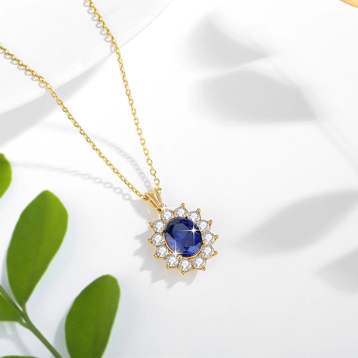 Dazzle Dime® 18K Gold Sapphire Pendant | Inspired by Princess Diana’s Iconic Necklace