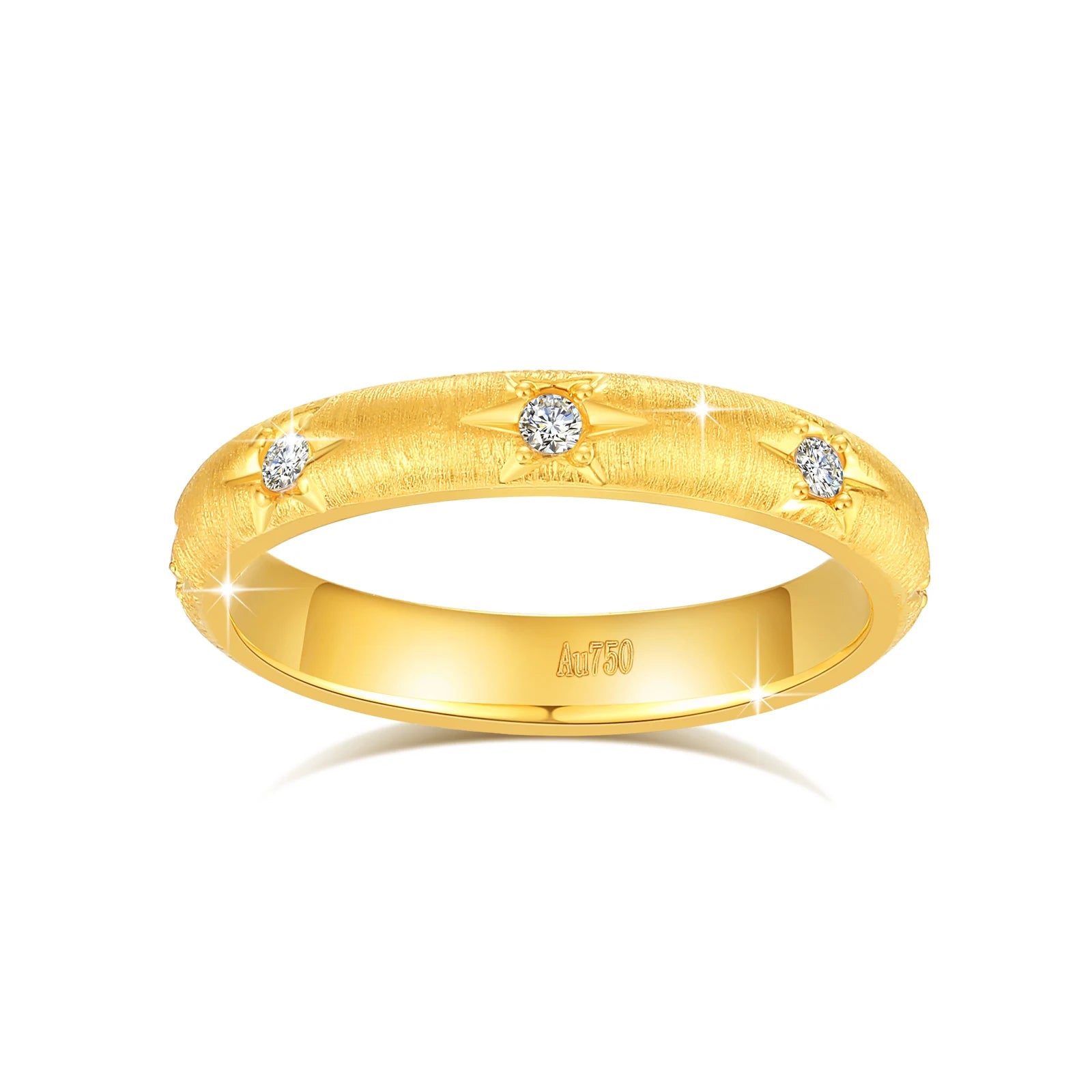 Dazzle Dime® 100% Solid 18K Gold Moissanite Ring | Certified Luxury Designer Jewelry | Wedding & Engagement Gift