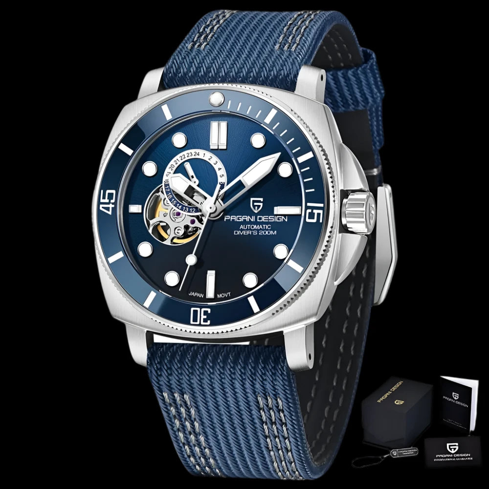 PAGANI DESIGN 2024 Sports Men's Mechanical Watch | 200M Waterproof Automatic Timepiece with Sapphire Crystal