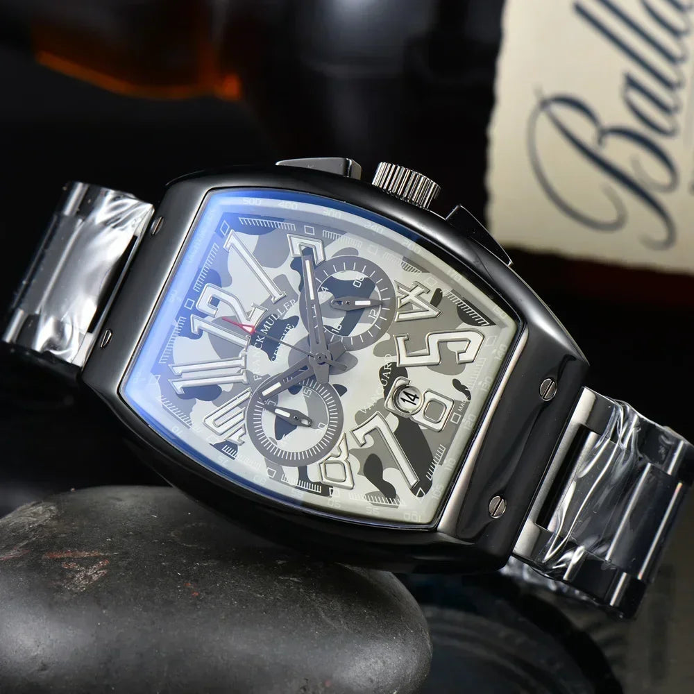 Franck Muller Geneva Men's Chronograph Watch – Luxury Multifunction Business & Sports Timepiece