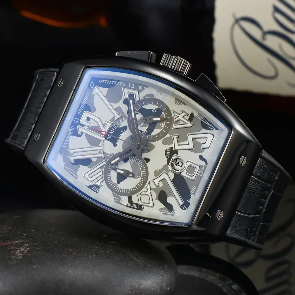 Franck Muller Geneva Men's Chronograph Watch – Luxury Multifunction Business & Sports Timepiece