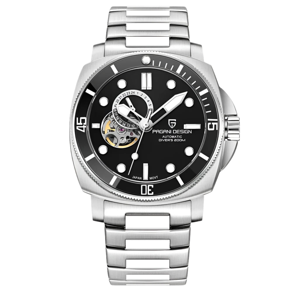 PAGANI DESIGN 2024 Sports Men's Mechanical Watch | 200M Waterproof Automatic Timepiece with Sapphire Crystal