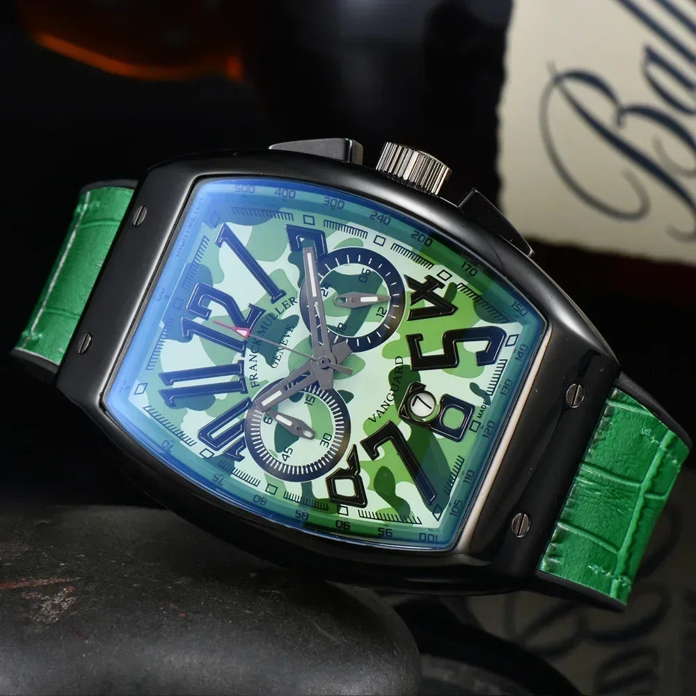 Franck Muller Geneva Men's Chronograph Watch – Luxury Multifunction Business & Sports Timepiece