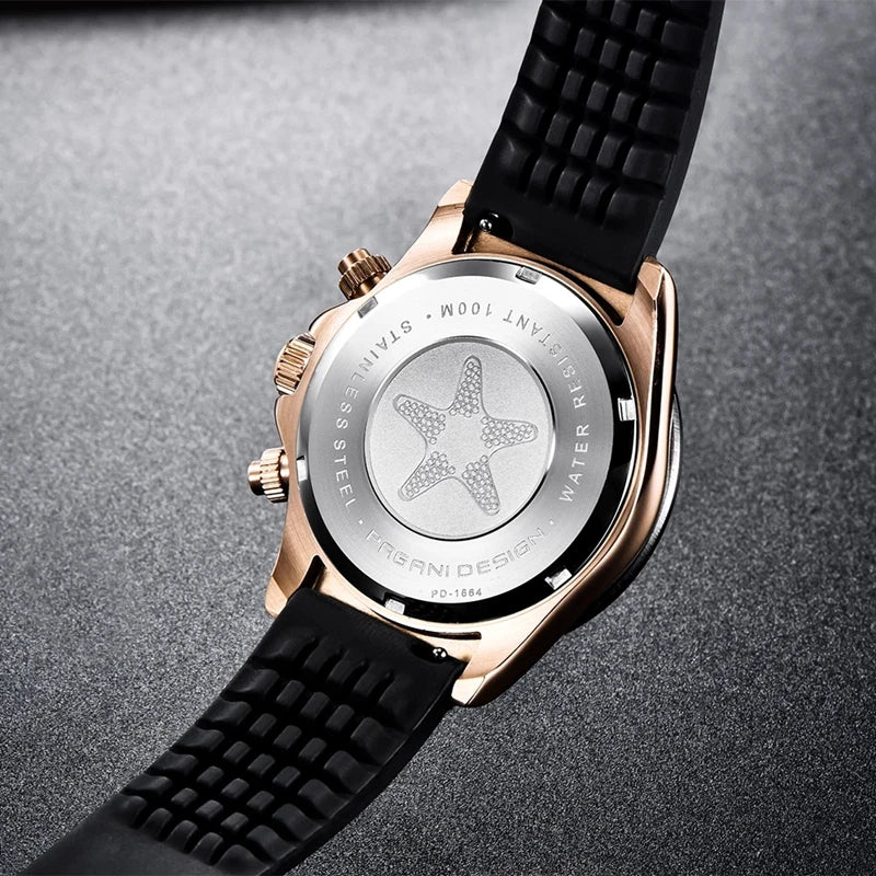 40MM V2 Men’s Retro Chronograph Quartz Watch – Sapphire Stainless Steel Waterproof Design