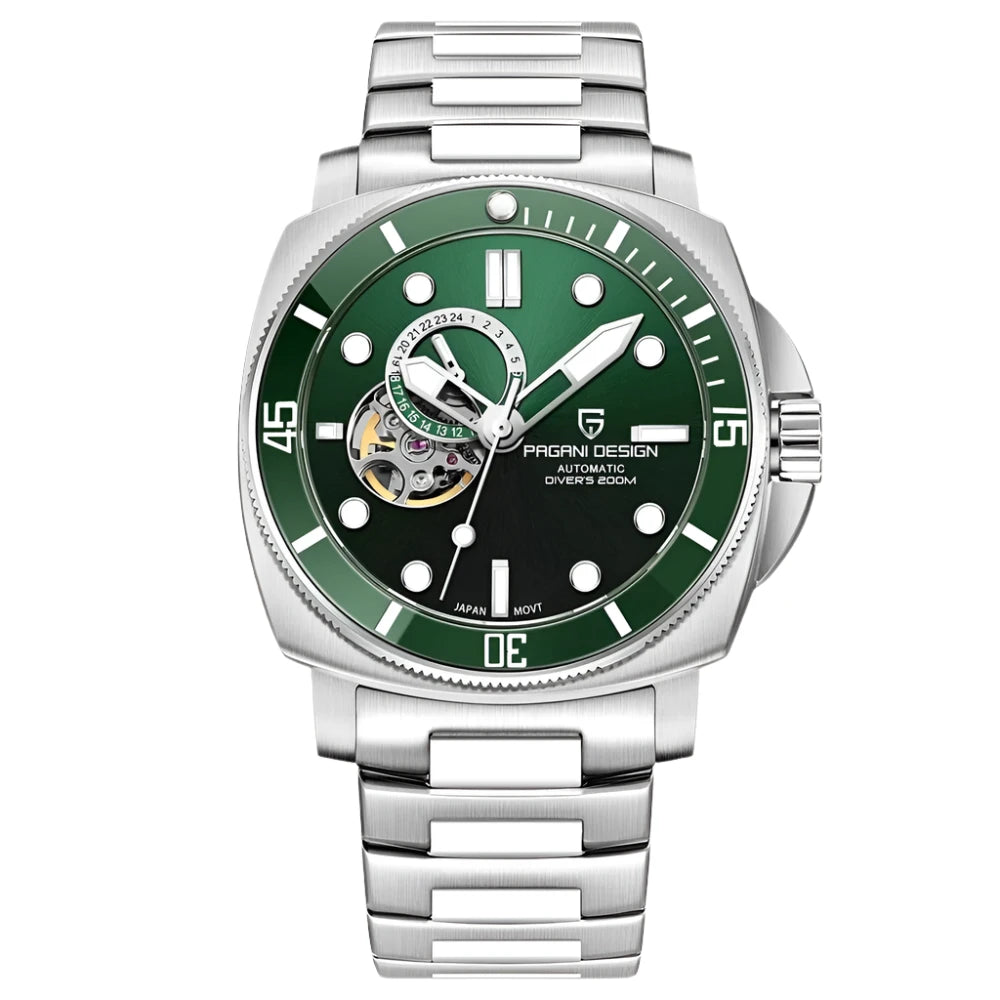 PAGANI DESIGN 2024 Sports Men's Mechanical Watch | 200M Waterproof Automatic Timepiece with Sapphire Crystal