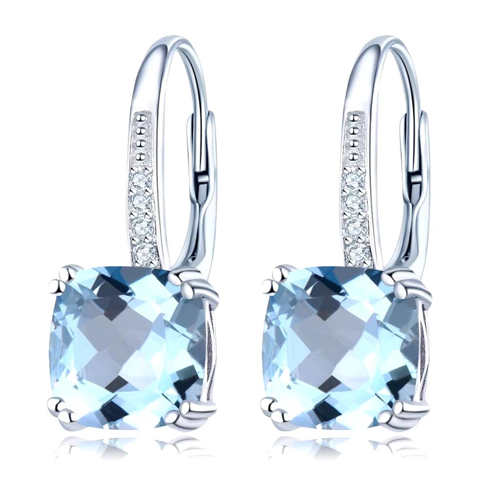 5.86ct Blue Topaz Earrings