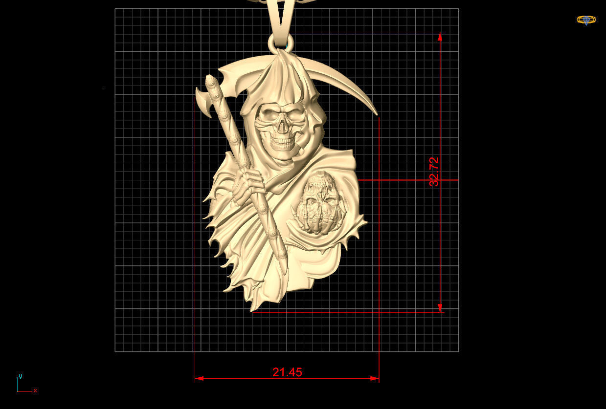 Dazzle Dime Angel of Death Pendant Embrace Mystery and Power - Dazzle Dime