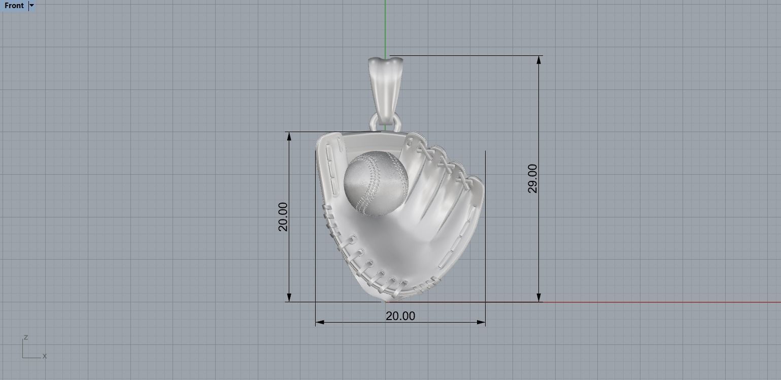 Dazzle Dime Baseball Glove and Ball Pendant A Tribute to the Great American Pastime - Dazzle Dime