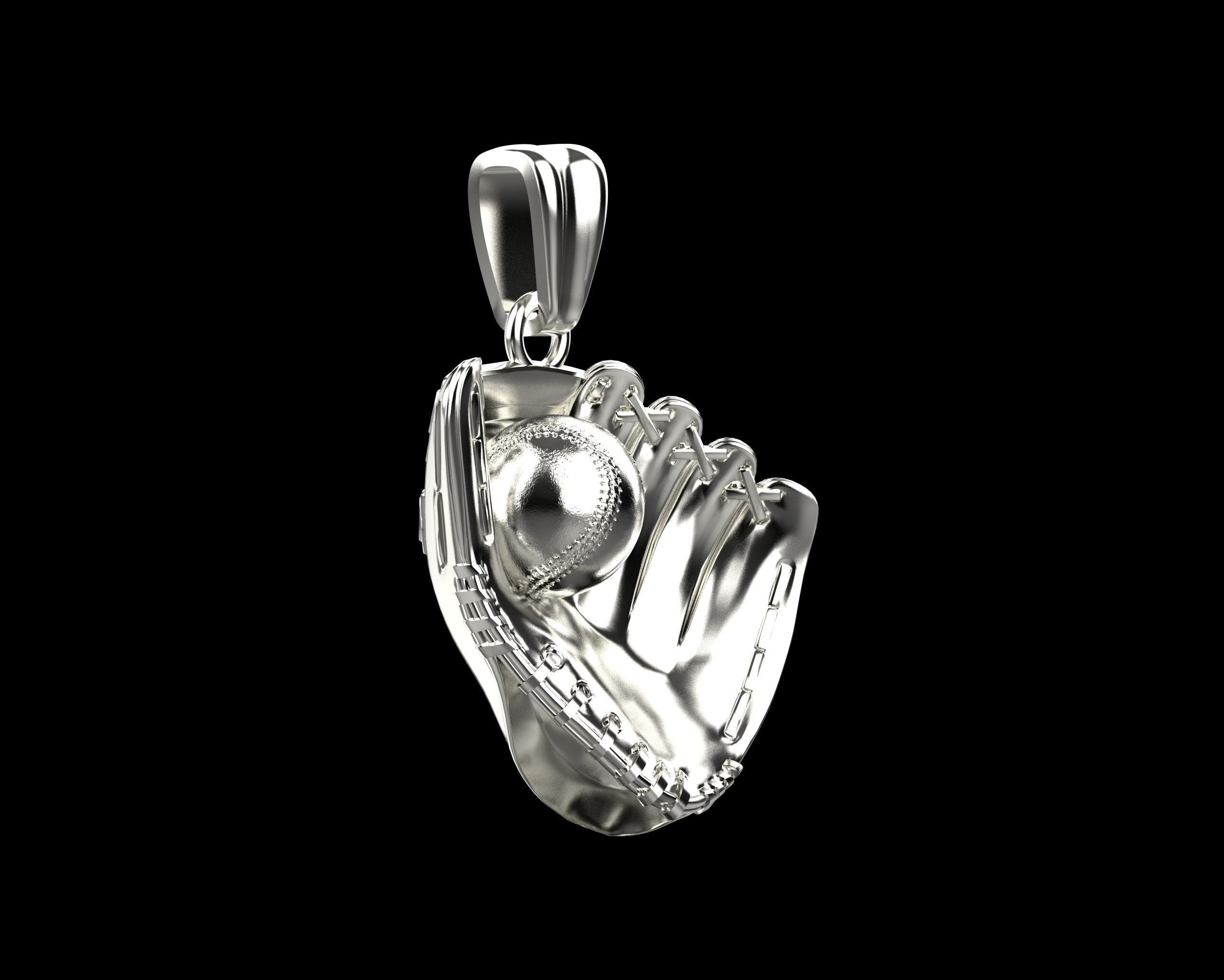 Dazzle Dime Baseball Glove and Ball Pendant A Tribute to the Great American Pastime - Dazzle Dime
