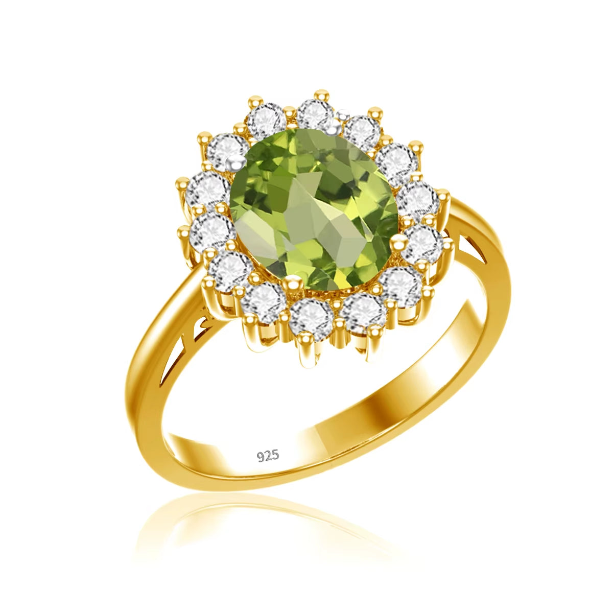 Dazzle Dime® Oval Cut 8x10mm Aquamarine Ring | 18K Gold-Plated Sterling Silver | Elegant Birthstone & Wedding Jewelry