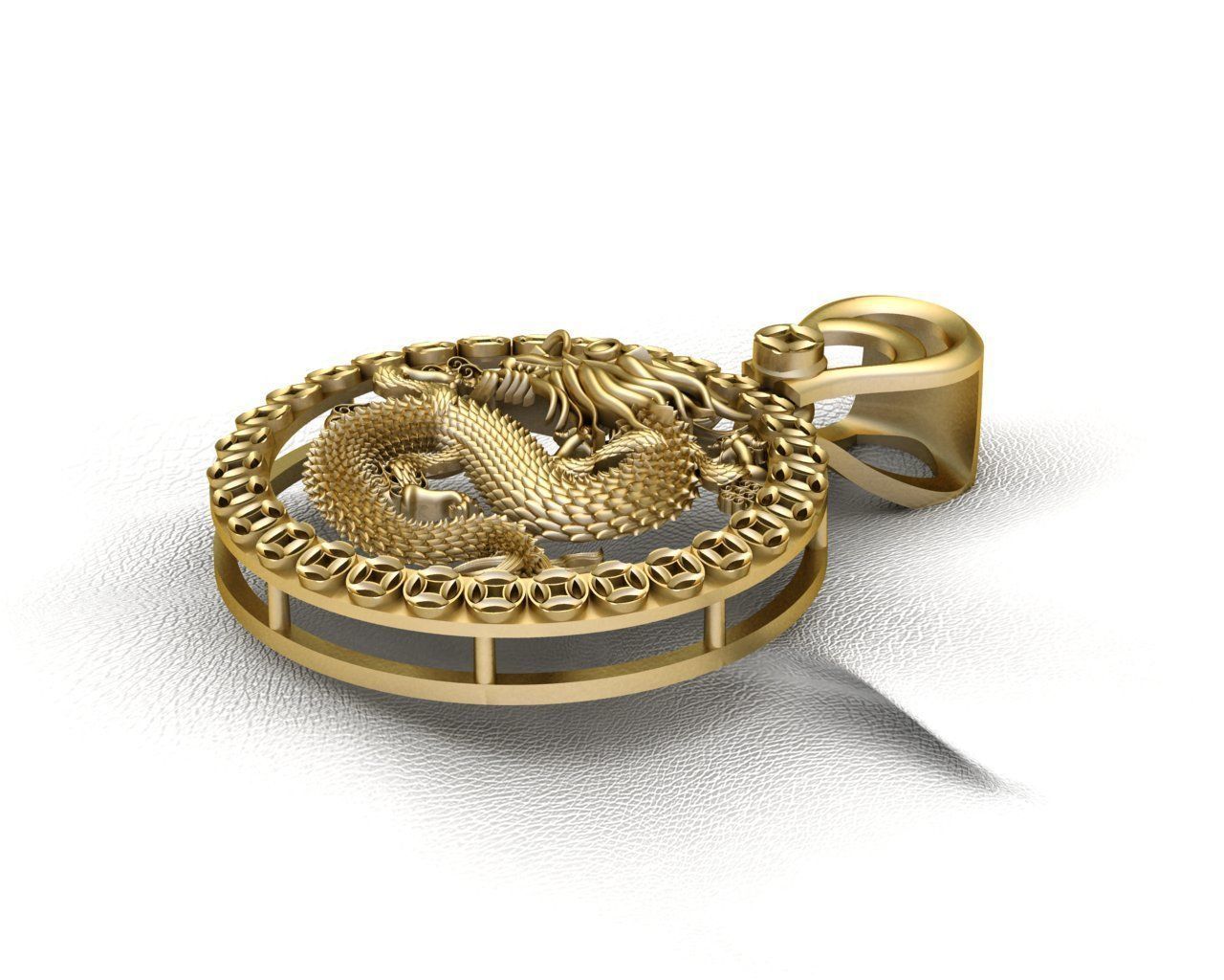 Dazzle Dime Dragon Pendant with Chain The Majestic Emblem of Ancient Power DAZZLE DIME®