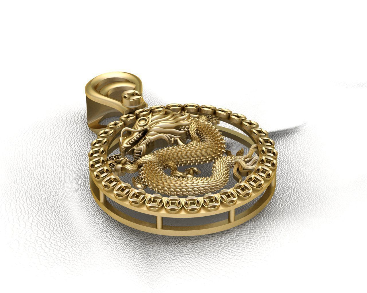 Dazzle Dime Dragon Pendant with Chain The Majestic Emblem of Ancient Power DAZZLE DIME®