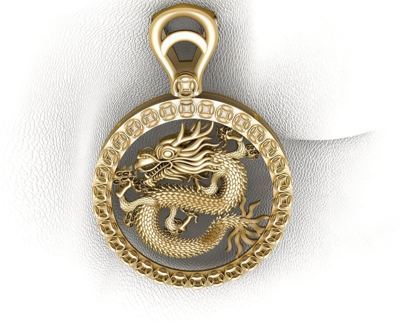 Dazzle Dime Dragon Pendant with Chain The Majestic Emblem of Ancient Power DAZZLE DIME®