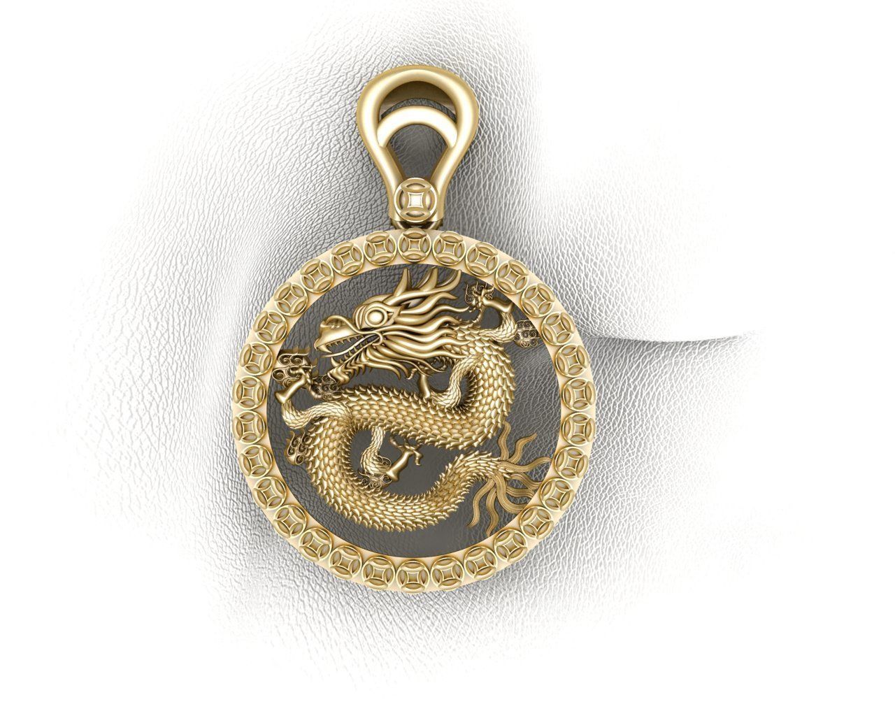 Dazzle Dime Dragon Pendant with Chain The Majestic Emblem of Ancient Power DAZZLE DIME®