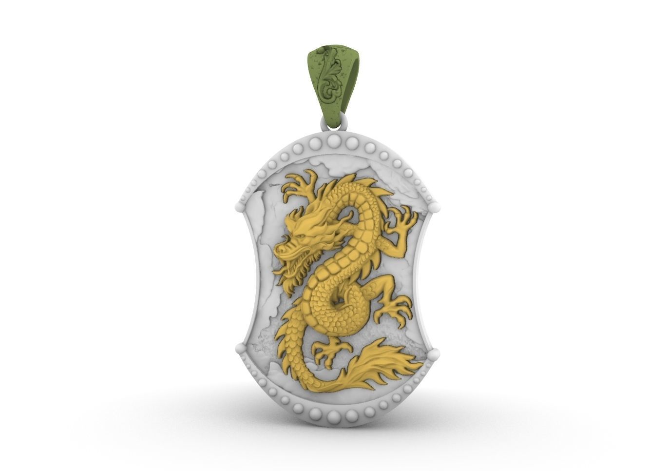 Dazzle Dime Dragon Pendant with Chain Embrace the Power and Wisdom of the East DAZZLE DIME®