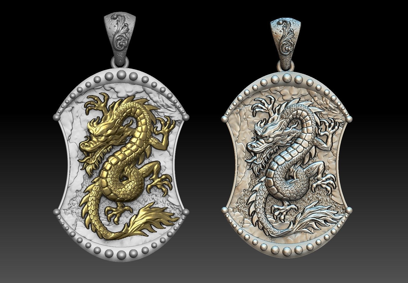 Dazzle Dime Dragon Pendant with Chain Embrace the Power and Wisdom of the East DAZZLE DIME®